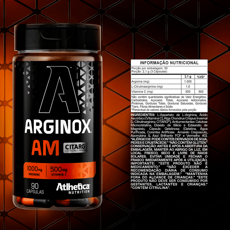 Arginox AM ARGININE+CITARG®+VITC - 90 Cápsulas
