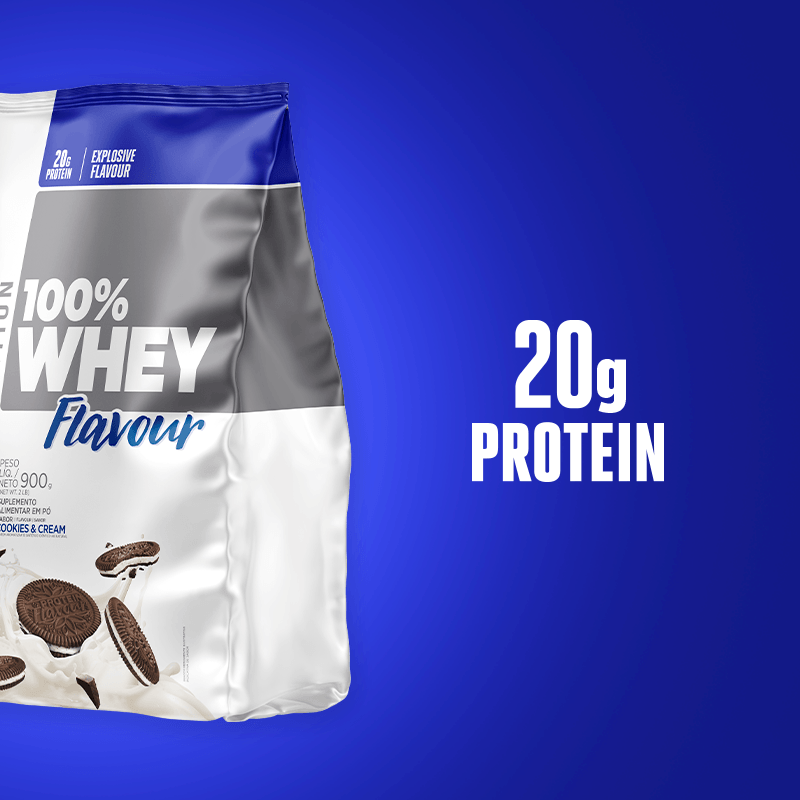 100% Whey Flavour Cookies&Cream Pacote
