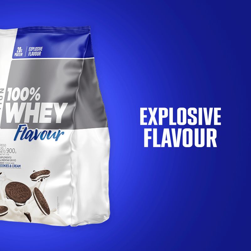 100% Whey Flavour Cookies&Cream Pacote