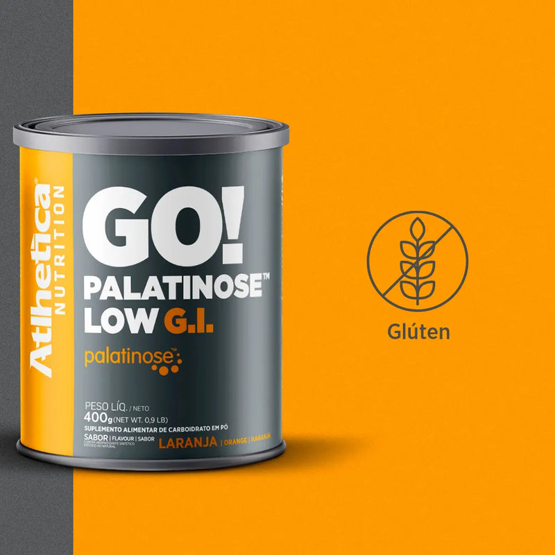 Palatinose Go! Low G.I Lata com 400g - Laranja
