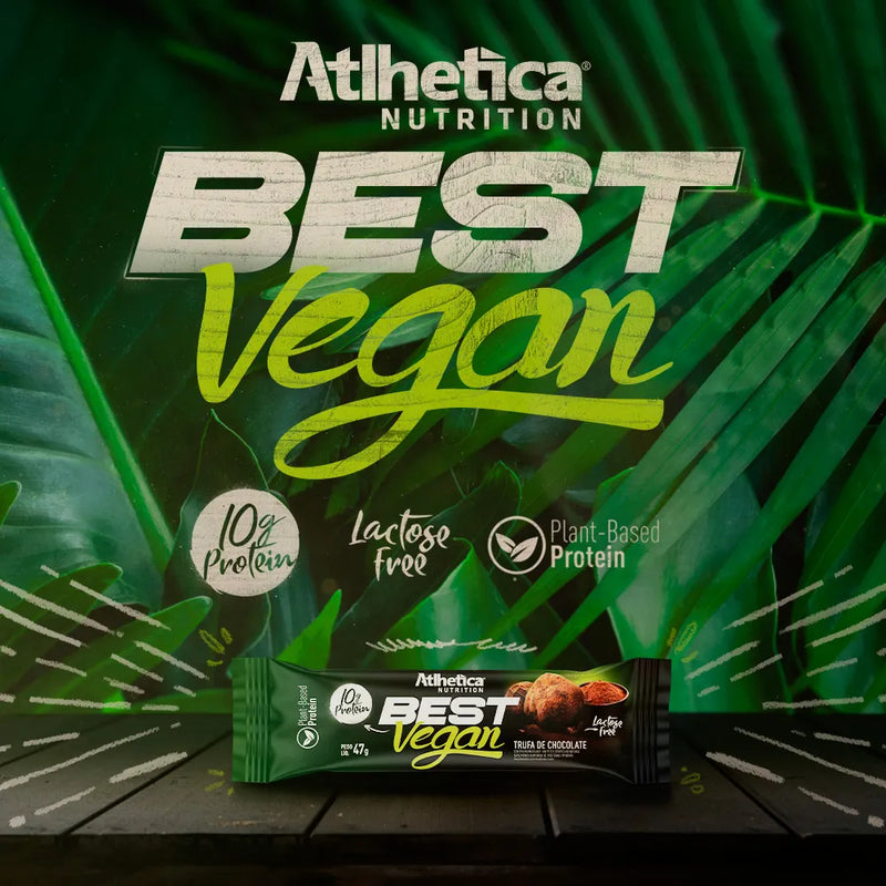 Best Vegan Bar Caixa com 12 Barras de 47g - Trufa de Chocolate