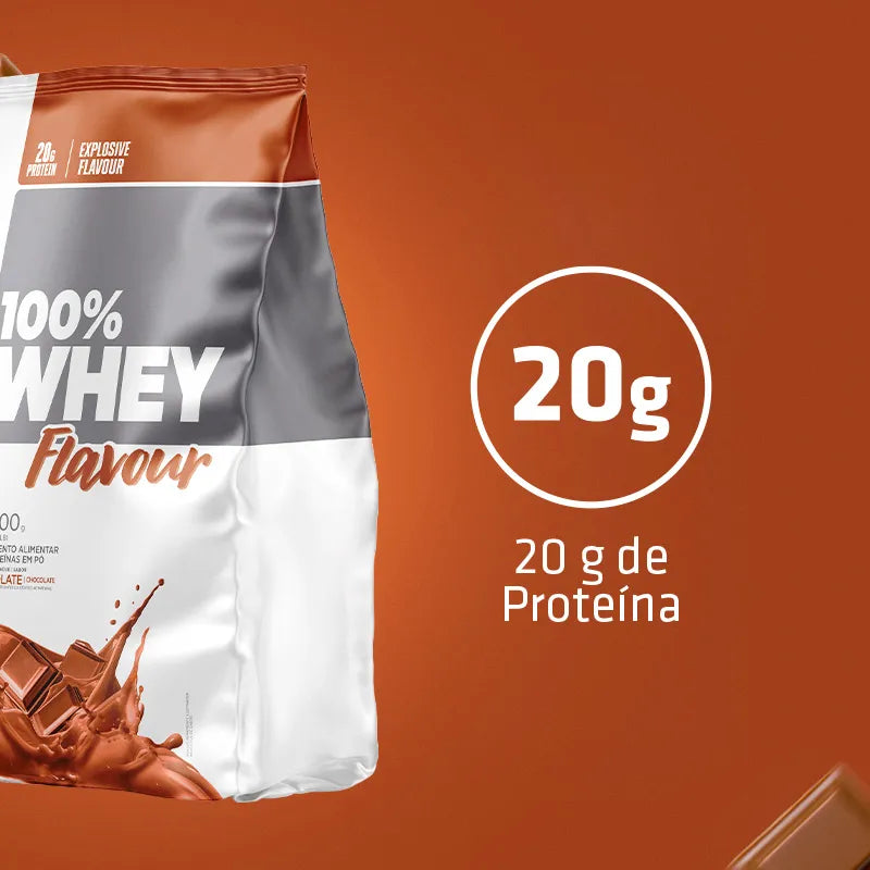 100% Whey Flavour Chocolate Pacote