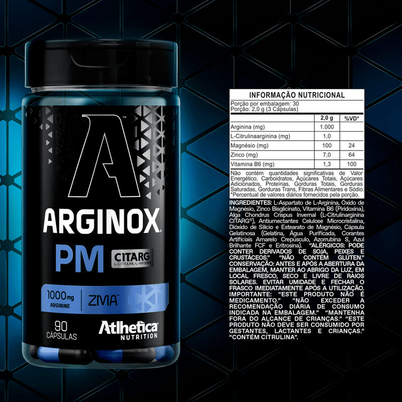 Arginox PM ARGININE+CITARG®+ZMA™- 90 Cápsulas