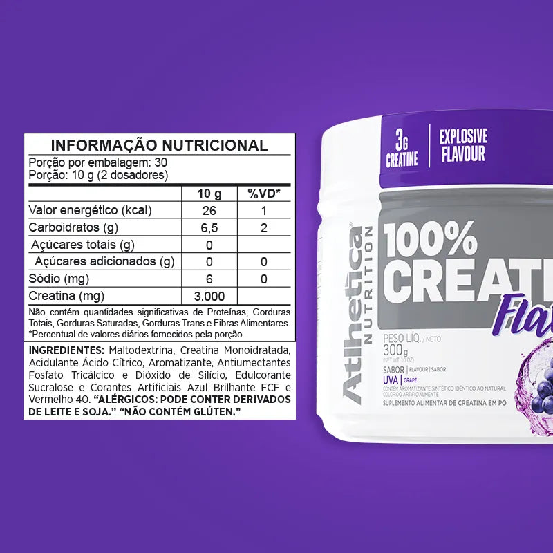 100% Creatine Flavour 300g - Uva