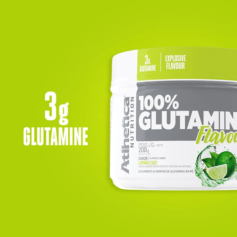 100% Glutamine Flavour 200g -Limão