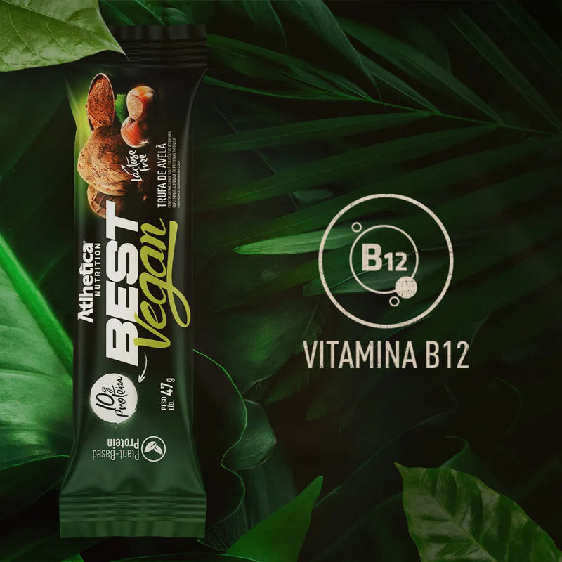 Best Vegan Bar Caixa com 12 Barras de 47g - Trufa de Avelã