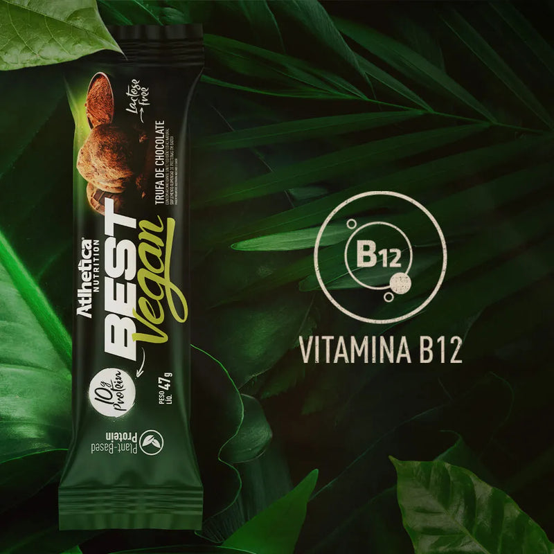 Best Vegan Bar Caixa com 12 Barras de 47g - Trufa de Chocolate