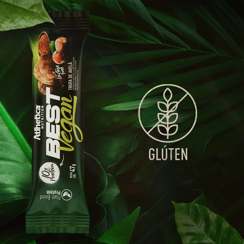 Best Vegan Bar Caixa com 12 Barras de 47g - Trufa de Avelã