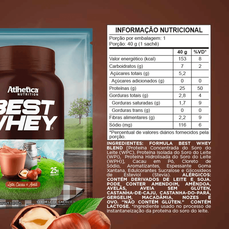 Best Whey Protein - Leite, Cacau & Avelã