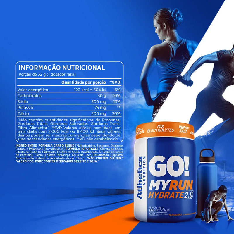 Suplemento Go! My Run Recovery 4:1 640g - Tangerina