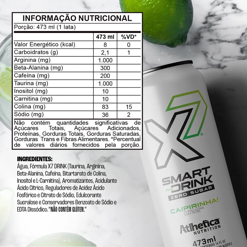 Energético X7 Smart The Drink Pack com 04 unidades de 473ml - Sortidos